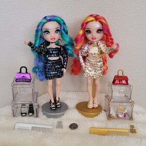 EUC 2020 MGA Rainbow High Special Edition Twins Holly & Laurel De'Vious Dolls
